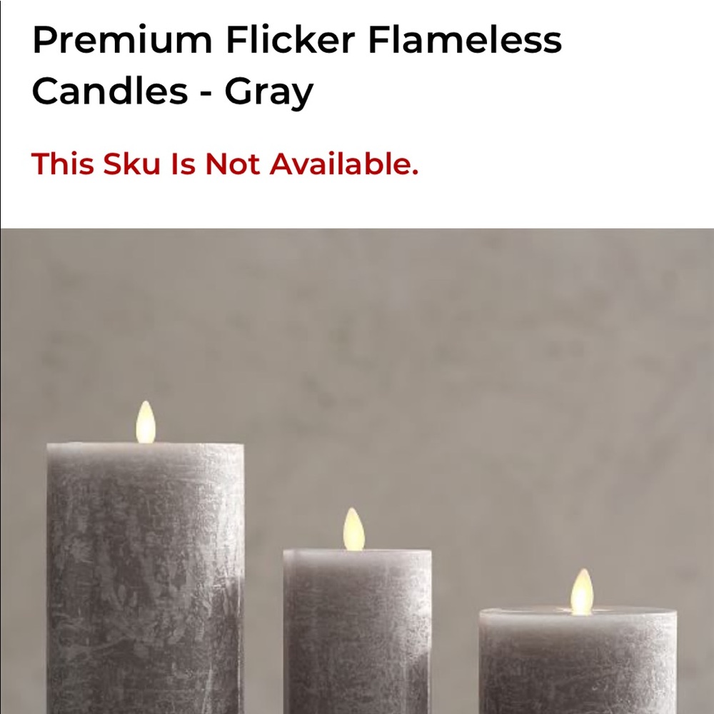 Pottery Barn Flameless flicker candles